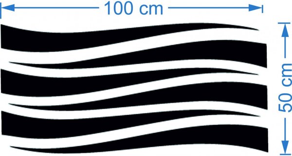 Zrkadlová nálepka na stenu čiara dekoračná nálepka I SENTOP OX007- 3D modern stickers