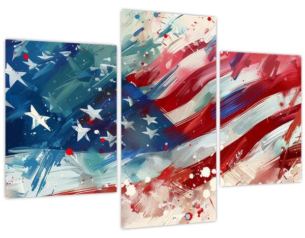 Obraz - Vlajka USA (90x60 cm)