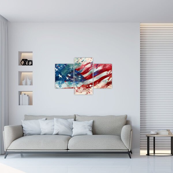 Obraz - Vlajka USA (90x60 cm)