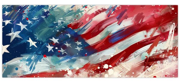 Obraz - Vlajka USA (120x50 cm)