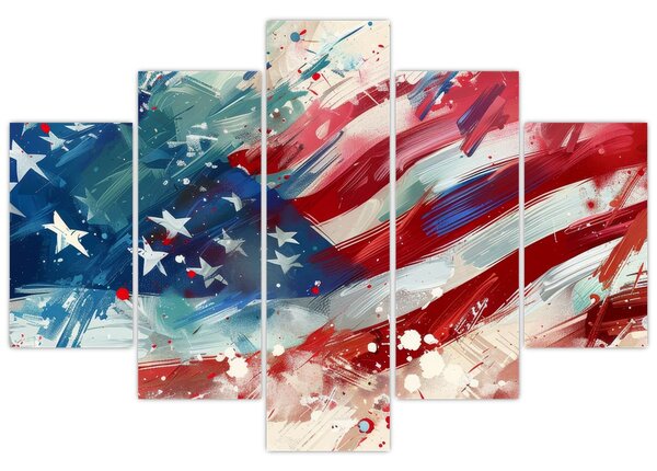 Obraz - Vlajka USA (150x105 cm)