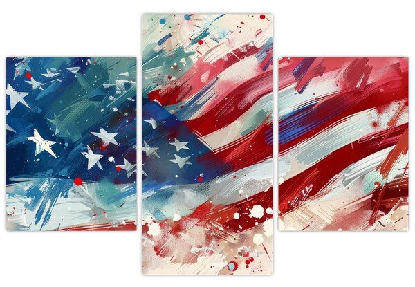 Obraz - Vlajka USA (90x60 cm)