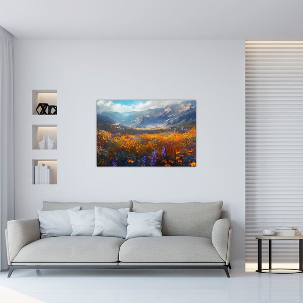 Obraz - Maľovaná horská krajina II. (90x60 cm)