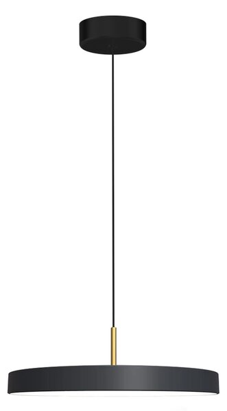 Závesné svietidlo Disc, 1x čierne kovové tienidlo, b