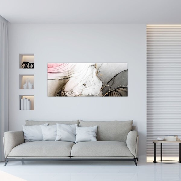 Obraz - Mramorový atrament (120x50 cm)