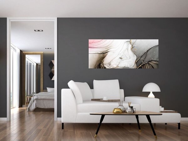 Obraz - Mramorový atrament (120x50 cm)