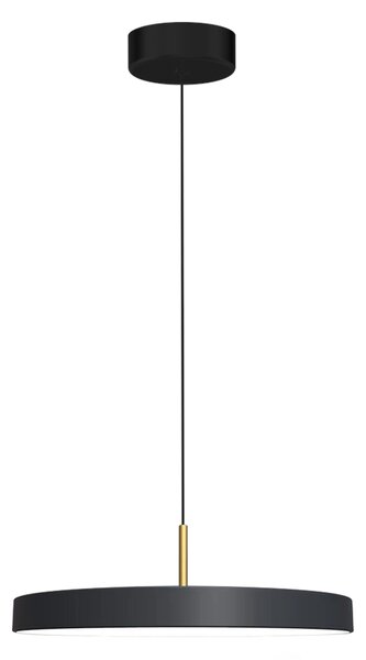 Závesné svietidlo Disc, 1x čierne kovové tienidlo, b