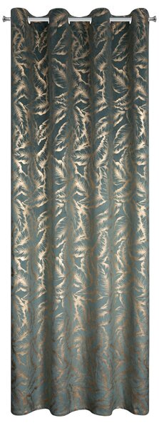 ZATEMŇOVACÍ ZÁVES NA KRÚŽKOCH MILENA 140X250 CM LISTY
