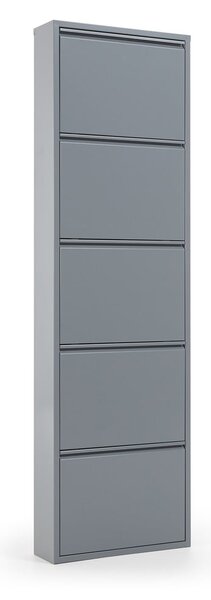 Sivá kovová výklopná skrinka na topánky 50x169x15 cm Ode – Kave Home