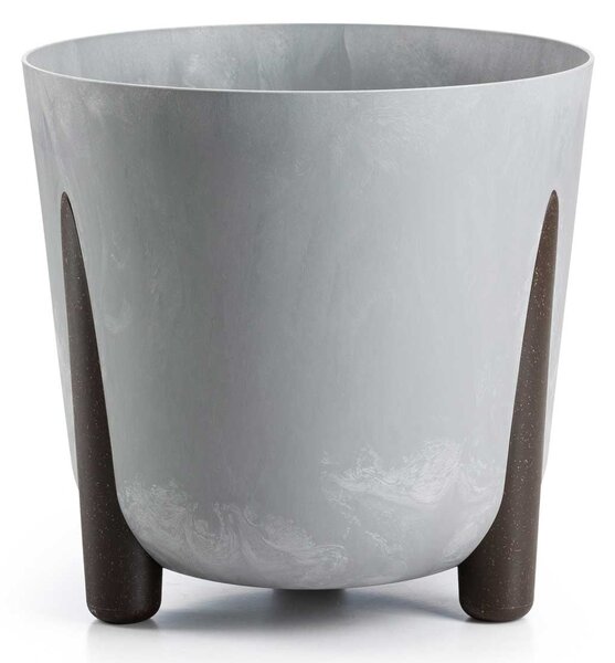 PLASTOVÝ KVETINÁČ MOSS 30X28,5 CM IMITÁCIA BETÓNU SIVÁ
