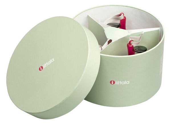 Iittala Sklenené ozdoby jabĺčka Oiva Toikka, žlté / 3ks
