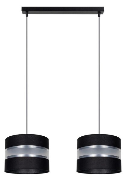 Luster na lanku CORAL 2xE27/60W/230V čierna