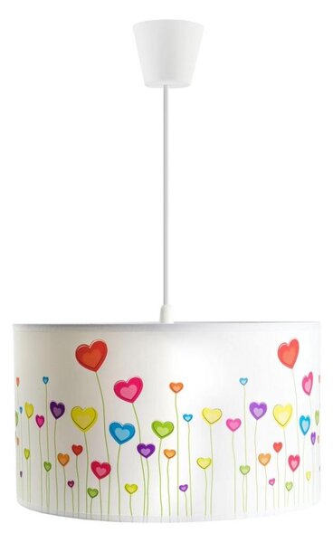 Detský luster na lanku HEARTS 1xE27/60W/230V