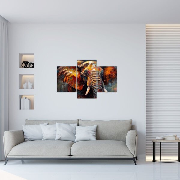 Obraz - Maľba slona (90x60 cm)