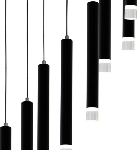 LED Luster na lanku CARBON 12xLED/12W/230V