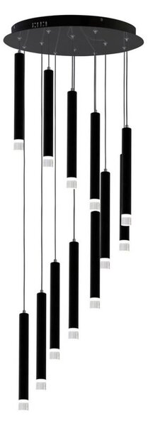 LED Luster na lanku CARBON 12xLED/12W/230V