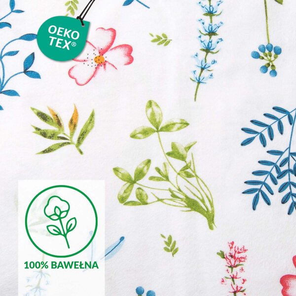 FLANELOVÉ OBLIEČKY FLANELOVE 160X200 CM, 2KS 70X80 CM KVETY