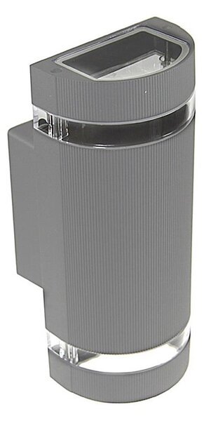 Vonkajšie nástenné svietidlo KORTEK 2xGU10/30W/230V IP44 šedá