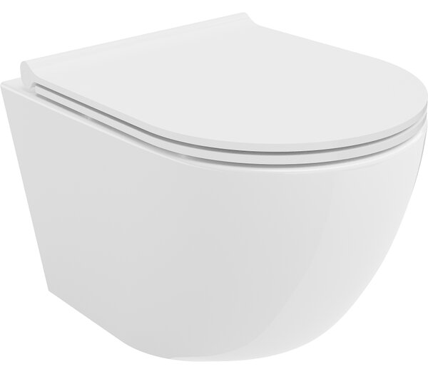 Mexen Lena WC misa Rimless s doskou pomaly padacou slim, duroplast, biela lesklá - 30220500