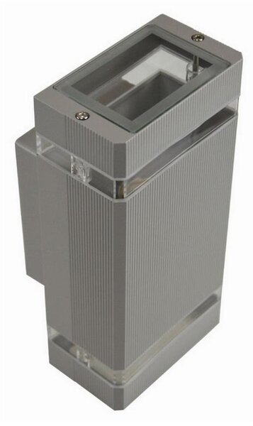 Vonkajšie nástenné svietidlo LITEK 2xGU10/30W/230V IP44 šedá