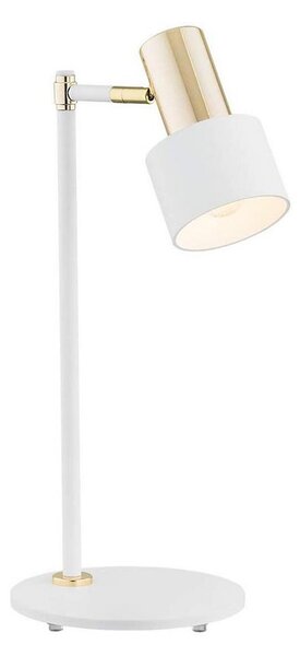 Argon 4256 - Stolná lampa DORIA 1xE27/15W/230V biela/mosadz