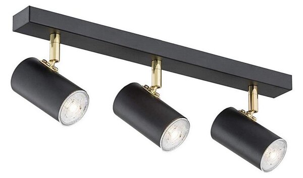 Argon 1476 - Bodové svietidlo LAGOS 3xGU10/5W/230V čierna/mosadz