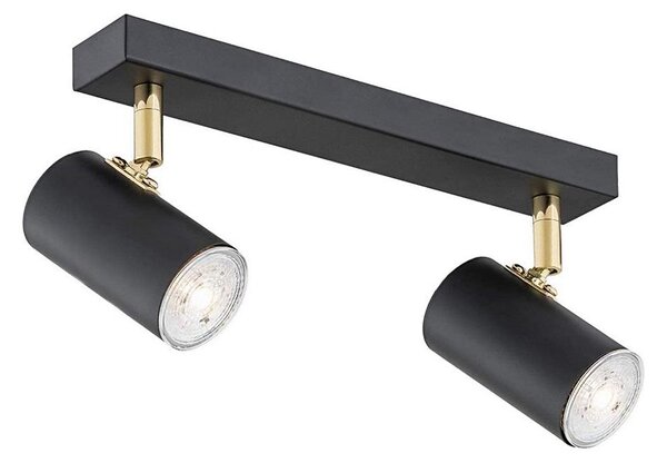 Argon 0891 - Bodové svietidlo LAGOS 2xGU10/5W/230V čierna/mosadz