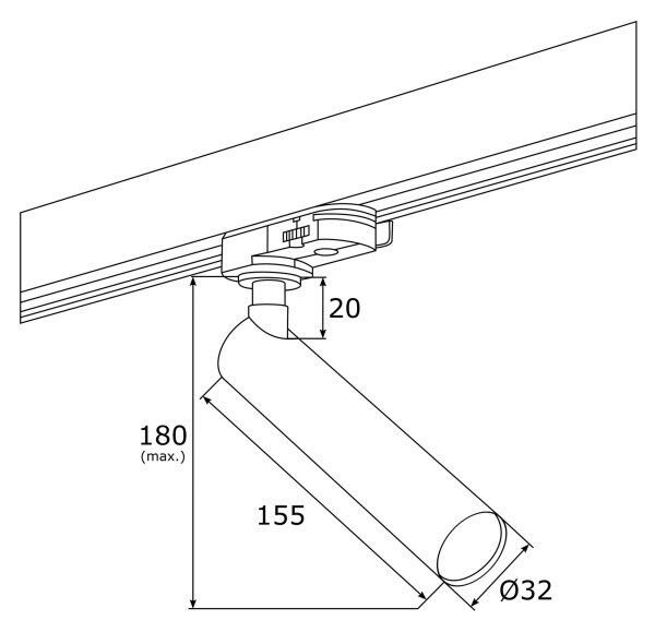 Argon 4353 - LED Bodové svietidlo do lištového systému ELBRUS LED/4,5W/230V biela