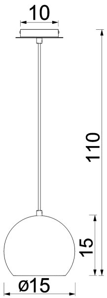 Závesné svietidlo SOOL na lanku 1xE27/15W/230V pr. 15 cm biele
