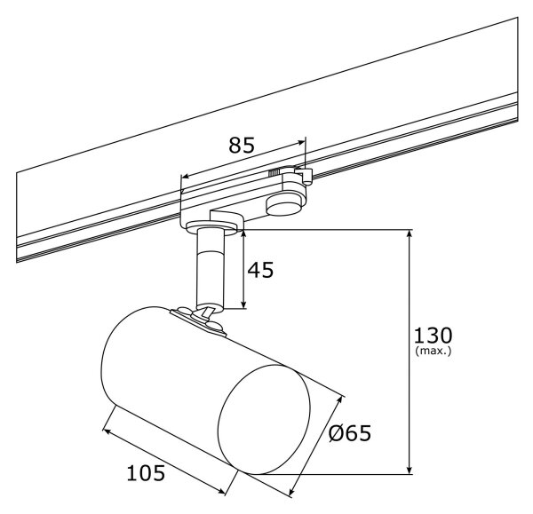 Argon 4323 - LED Bodové svietidlo do lištového systému HAGA LED/9W/230V zlatá