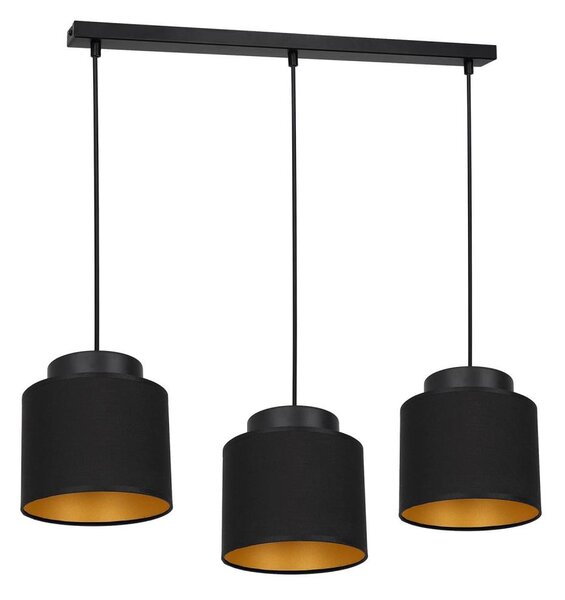 Luster na lanku FRODI 3xE27/60W/230V čierna