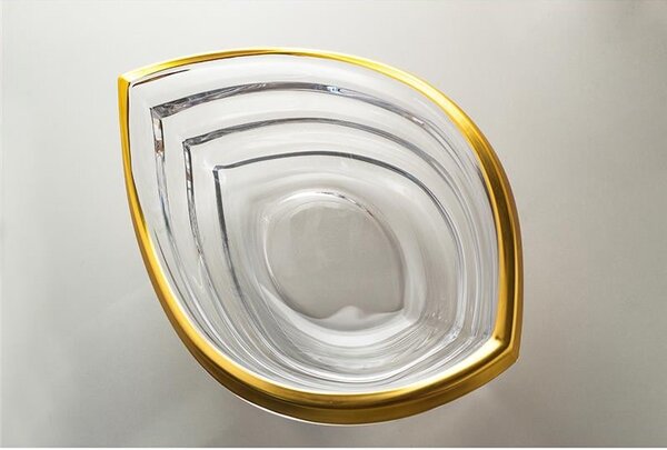 KRIŠTÁĽOVÁ MISA BOHEMIA PRESTIGE WAVE MATT GOLD 305MM