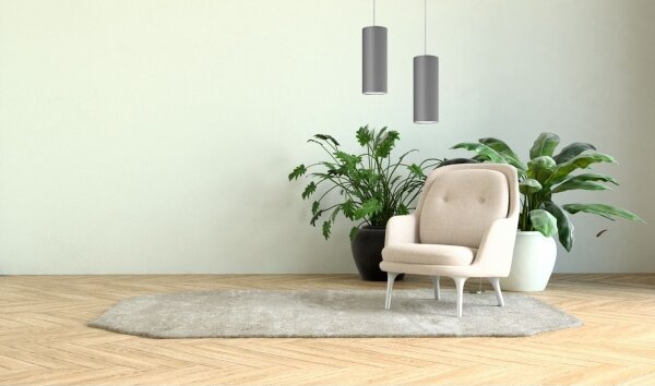 Luster na lanku ZIK 1xE27/40W/230V šedá