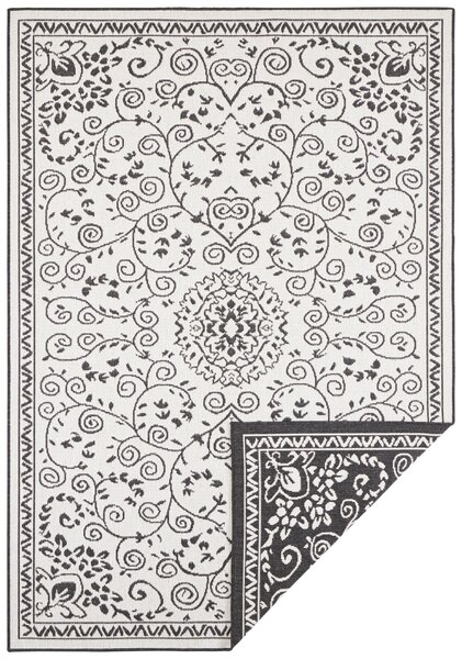 NORTHRUGS - Hanse Home koberce Kusový koberec Twin Supreme 103864 Black / Cream – na von aj na doma - 200x290 cm