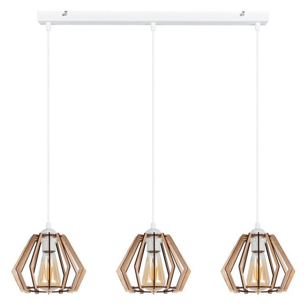 Luster na lanku BERGO 3xE27/60W/230V biela