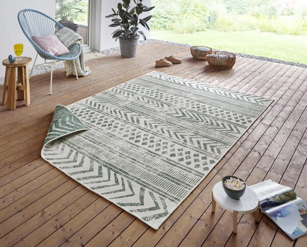 NORTHRUGS Kusový koberec Twin Supreme 103861 Green / Cream – na von aj na doma - 120x170 cm