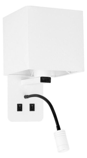 LED Nástenné svietidlo MAGNUM 1xE27/40W/230V + LED/3W biela