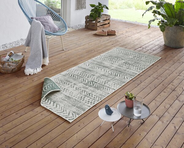 NORTHRUGS Kusový koberec Twin Supreme 103861 Green / Cream – na von aj na doma - 120x170 cm