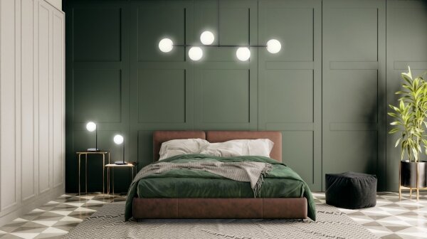 Luster na tyči GAMA 5xG9/12W/230V čierna