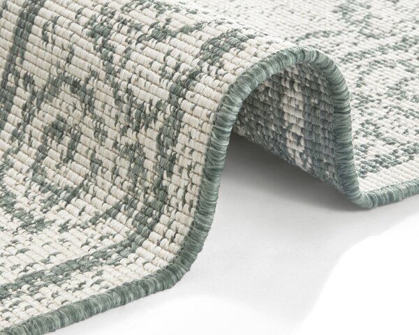 Hanse Home, Kusový koberec Twin Supreme 103869 Green / Cream – na von aj na doma, 120x170, zelená, chodba / predsieň