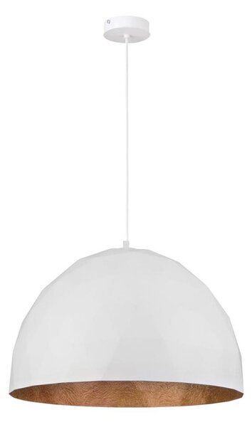 Luster na lanku DIAMENT 1xE27/60W/230V pr. 50 cm biela/medená