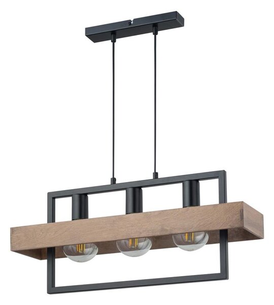 Luster na lanku ROBIN 3xE27/60W/230V drevo
