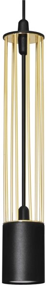 LED Luster na lanku BARS 3xGU10/4,8W/230V zlatá/čierna