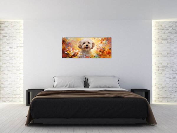 Obraz - Šťastný pes (120x50 cm)