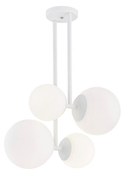 Argon 1644 - Luster na tyči ASPEN 4xE27/15W/230V biela
