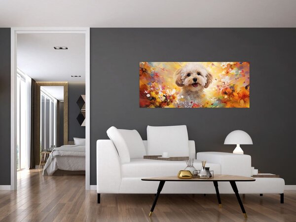 Obraz - Šťastný pes (120x50 cm)