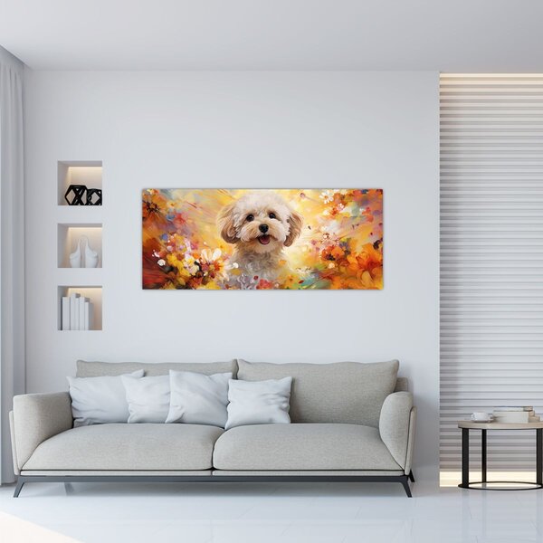 Obraz - Šťastný pes (120x50 cm)