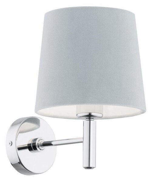 Argon 3910 - Nástenná lampa BOLZANO 1xE27/15W/230V modrá/lesklý chróm