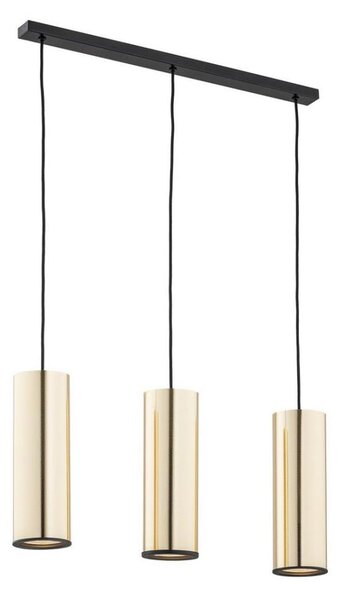 Argon 1486 - Luster na lanku LINEA 3xE27/15W/230V mosadz/čierna