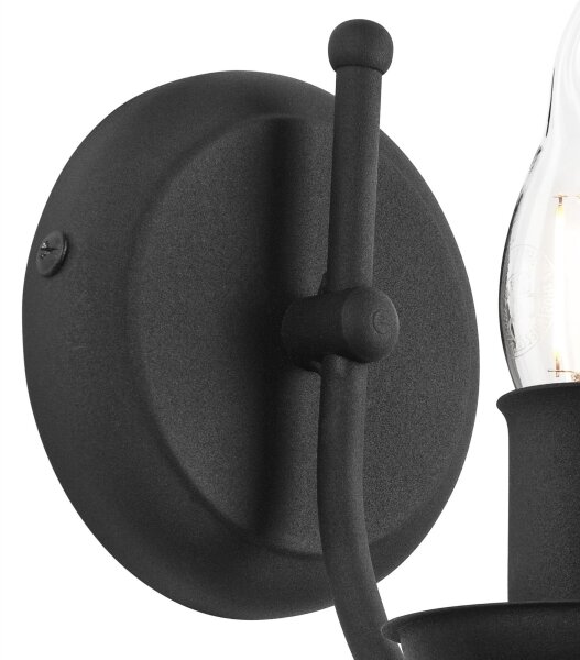 Nástenná lampa LUCY 1xE14/60W/230V čierna